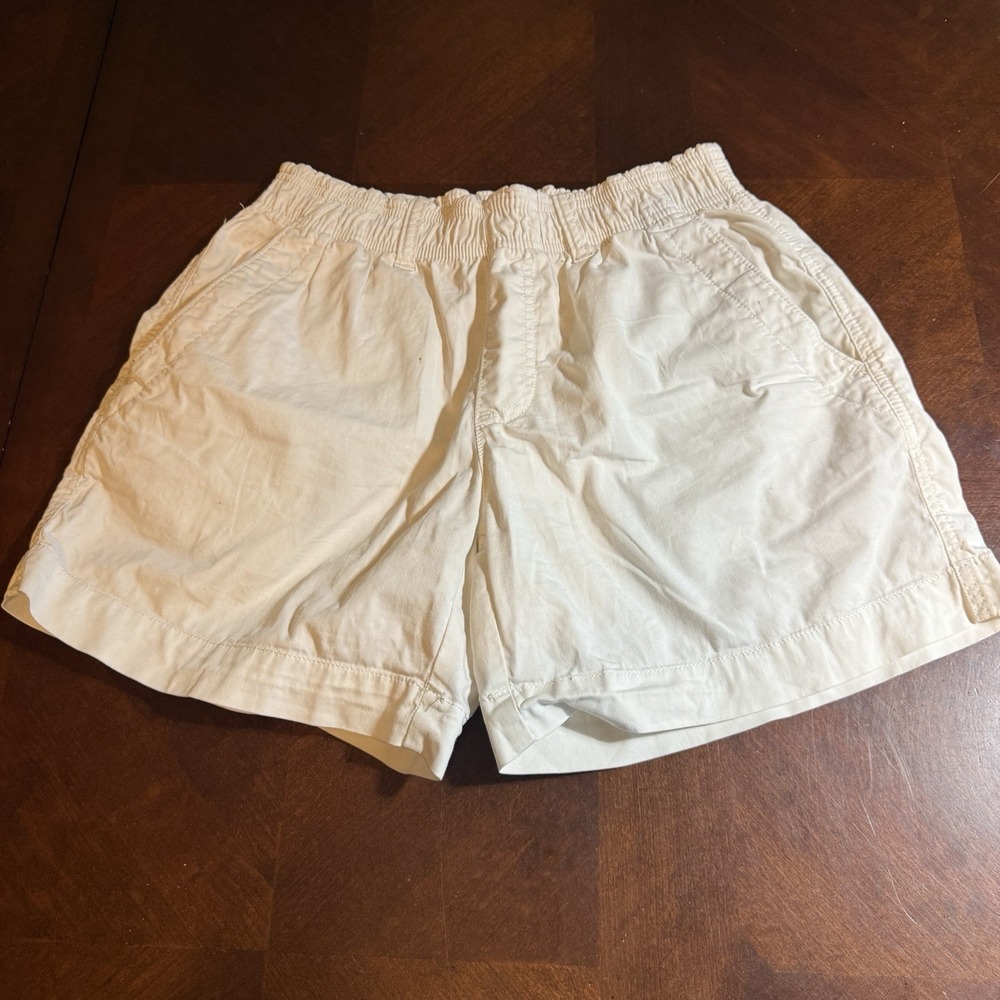 Polo Ralph Lauren White Elastic Waist Casual Shorts XS Summer Beach Pocket